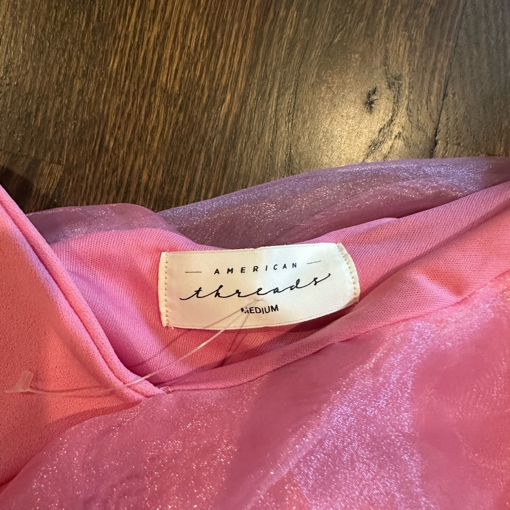 American Threads Pink Asymmetrical Ruffled Dress - Picture 4 of 4